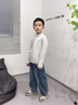 POLOWALK童裝男童長(cháng)袖針織衫2025秋季新品毛衣簡(jiǎn)系中高領(lǐng)套頭外套 淺麻灰 130 130cm 曬單實(shí)拍圖
