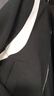 尚都比拉秋季運動風棒球服套裝女時尚撞色外套長褲休閑兩件套 黑配白 M  曬單實拍圖