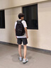 雙肩包男士簡(jiǎn)約大容量電腦背包女休閑日系初中生高中大學(xué)生書包男 黑色升級(jí)加大號(hào)【高46寬14長(zhǎng)37】 曬單實(shí)拍圖