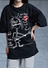 THE SALVAGES FASHION CLUB吉他男孩印花朋克搖滾T恤短 男女同款 黑色 S 曬單實(shí)拍圖
