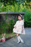 G.DUCKKIDS童裝洛麗塔公主裙女童連衣裙春秋季蓬蓬裙兒童裙子長袖小熊禮服裙 奶油長袖 110尺碼4~5歲【100-110cm】 曬單實拍圖