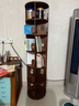 顧家家居全實(shí)木旋轉書(shū)架360度書(shū)柜多層收納家用書(shū)房靠墻可移動(dòng)落地置物架 精選純橡膠木|胡桃色-滾輪186*45 【送貨入戶(hù)包安裝】 曬單實(shí)拍圖
