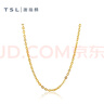 謝瑞麟（TSL）謝瑞麟黃金項鏈O字鏈素鏈足金鎖骨鏈氣質(zhì)細金鏈YM039 約3.1克 工費約650元 曬單實(shí)拍圖