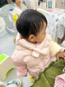戴維貝拉（DAVE＆BELLA）秋冬新款兒童輕薄羽絨服保暖女童外套連帽男童上衣抗菌寶寶衣服 藕粉色【現(xiàn)貨】 90 cm（建議身高80-90cm） 曬單實拍圖