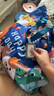 靚滌兒童幼兒園被子收納袋衣服行李袋裝被褥的手提袋子學(xué)生裝棉被褥用 快樂(lè )聚會(huì )【耐磨牛仔布】+姓名牌 大號72*54（適合棉被/墊被褥） 曬單實(shí)拍圖