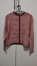 紫涵（ZIHAN）紫涵絞花肌理感針織開(kāi)衫女春季純色鏤空小個(gè)子毛衣外套 樹(shù)莓粉 S 曬單實(shí)拍圖
