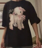 森馬（Semir）代露娃|短袖t恤女中長(zhǎng)款印花上衣25夏寬松純棉套頭衫109325100032 曬單實(shí)拍圖