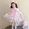 G.duck童裝女童連衣裙春秋季洋氣卡通美樂(lè )蒂公主裙洛麗塔兒童網(wǎng)紗蓬蓬裙 裙子加拖尾 100 （建議身高90cm 3-4歲）cm 曬單實(shí)拍圖