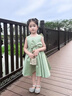 WVD國際品牌周歲女寶禮服女童公主裙2025款夏季蓬蓬裙1歲生日高端洋派洋裝 綠色 M 80C 曬單實(shí)拍圖