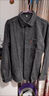 羅蒙（ROMON）長(cháng)袖襯衫男士春秋款燈芯絨休閑寬松純色襯衣外套 灰色 XL 曬單實(shí)拍圖