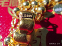 老鳳祥黃金手鏈女士999足金四葉草首飾雙層疊戴送女友七夕情人節禮物 足金四葉草吊墜+雙層925銀鏈 曬單實(shí)拍圖