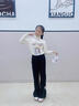 卡兔藍(lán)貓（KATULANMAO）女童加絨褲子2023新款加厚童裝中大童女孩秋冬裝洋氣一體絨喇叭褲 黑色 140碼 曬單實(shí)拍圖