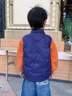 雅鹿兒童羽絨馬甲背心外穿男童女童寶寶中大童輕薄羽絨服秋冬內(nèi)膽馬夾 深藍(lán) 120 曬單實拍圖