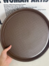 皓梵潔托盤(pán)圓形防滑大餐盤(pán)圓商用鋼化餐廳用傳菜上菜圓盤(pán)茶水杯盤(pán)塑料 托盤(pán)塑料棕色圓形 35CM 曬單實(shí)拍圖