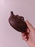 藏壺天下【政府補(bǔ)貼】宜興紫砂壺純手工刻繪茶壺家用茶具紫泥荷趣石瓢壺 曬單實(shí)拍圖
