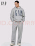 GAP男女裝2025秋季新款logo印花抓絨寬松套頭連帽衫衛(wèi)衣786923 淺灰色 S (165/88A) 亞洲尺碼 曬單實拍圖