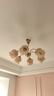 歐普照明;OPPLE法式鈴蘭花朵吊燈美式復古餐廳現(xiàn)代簡約奶油風客廳溫馨臥室全銅燈 包安裝 A款-全銅5頭（配送全光譜光源） 曬單實拍圖