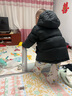 保姆鵝 兒童羽絨服寶寶加厚白鴨絨外套男童女童保暖防風(fēng)冬裝 黑 120 曬單實(shí)拍圖