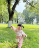 G.DUCKKIDS小黃鴨女童套裝兒童夏裝0-3歲女寶寶夏天短袖褲子兩件套小孩衣服 立體花朵短袖套裝白色 90 尺碼1~2歲【 80-90cm】 曬單實(shí)拍圖
