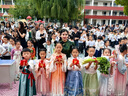 女童漢服馬面裙兒童古風(fēng)連衣裙古裝新中式唐裝大童女孩春秋款唐裝 天藍(lán)色 馬面裙 140 碼身高125-135體重48-56斤 曬單實(shí)拍圖