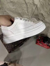 啄木鳥(niǎo)男鞋秋季透氣潮流百搭休閑白色板鞋青少年防滑運動(dòng)厚底增高小白鞋 白色 42 曬單實(shí)拍圖