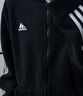 adidas休閑連帽拉鏈夾克外套男裝秋季阿迪達斯官方輕運動(dòng)GK9032   黑色/白   M 曬單實(shí)拍圖