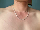 胖東來(lái)品質(zhì)銀項鏈999純銀項鏈銀飾鎖骨鏈元寶鏈子足銀情侶項鏈 12克50厘米 曬單實(shí)拍圖