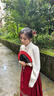 QBILY 玫瑰花發(fā)簪 新中式結婚流蘇發(fā)簪高級感古風(fēng)漢服頭飾馬面裙簪子 玫瑰花流蘇簪子 曬單實(shí)拍圖