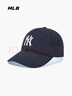 MLB帽子男女情侶同款刺繡LOGO硬頂棒球帽25秋新款3ACPB135N-50NYS-F 曬單實(shí)拍圖