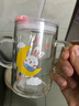 富光 玻璃杯家用兒童牛奶杯子帶刻度耐熱吸管水杯喝奶杯微波爐可加熱 曬單實(shí)拍圖
