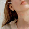 ZEGL璀璨玫瑰金耳圈女耳飾耳墜氣質(zhì)高級感七夕情人節禮物送女友 曬單實(shí)拍圖