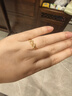 周六福（ZLF）  黃金戒指女款5D硬金翅膀指足金環(huán)送女友 定價(jià) 9號-0.88g 曬單實(shí)拍圖
