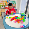 LALAPLAY兒童拼插大顆粒軟積木3到6歲男女孩積木益智拼裝玩具智力DIY大塊 軟插積木98塊【黃鴨收納桶】 創(chuàng  )想家軟插積木送教程手冊 曬單實(shí)拍圖