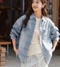 森馬（Semir）森柔牛仔|商場(chǎng)同款牛仔襯衫女oversize春季2025襯衣103125105002 曬單實(shí)拍圖