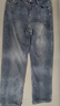 森馬（Semir）牛仔褲女冬加絨做舊長(cháng)褲女生保暖顯腿長(cháng)ins潮直筒褲103724124011 曬單實(shí)拍圖