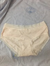 【100%全棉加長(cháng)內襠】純棉內褲女7A抗菌蕾絲簡(jiǎn)約純色女士三角褲 2條裝-膚色+蝦色 XL （120-145斤） 曬單實(shí)拍圖
