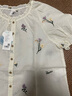 茵曼（INMAN）【商場(chǎng)同款】法式小花刺繡襯衫2025夏季女裝新款荷葉短袖襯衣  淡香杏 -18525736C M 曬單實(shí)拍圖