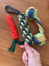 寵得嗨狗狗磨牙耐咬棉繩玩具 小中大型犬狗玩具繩結玩具 寵物編織咬繩用 胡蘿卜+棉繩啞鈴+手拉玉米棒 曬單實(shí)拍圖