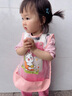 奧特曼兒童罩衣防水寶寶飯兜吃飯圍兜嬰幼兒輔食薄款防臟小孩無(wú)袖反穿衣 2460恐龍藍(lán)+小兔粉 110碼建議4-5歲 曬單實(shí)拍圖