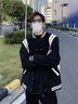 軒森圖 春秋季權志龍同款毛呢棒球服外套男潮牌ins休閑美式情侶夾克 黑色 2XL (175) 曬單實(shí)拍圖