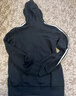 adidas休閑連帽拉鏈夾克外套男裝秋季阿迪達斯官方輕運動(dòng)GK9032   黑色/白   L 曬單實(shí)拍圖
