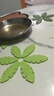 拜杰硅膠隔熱墊餐墊餐桌防燙墊茶杯墊一顆樹(shù)加厚防滑餐墊4片裝 淺綠色 曬單實(shí)拍圖