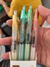 得力（deli）好運錦鯉按動(dòng)中性筆 速干墨水 0.5mmST頭學(xué)生中性筆刷題筆考試筆 黑色4支/盒SA251 曬單實(shí)拍圖