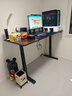 樂(lè )歌實(shí)木電動(dòng)升降桌電腦桌站立辦公學(xué)習桌橡膠木黑胡桃木色E5-N/1.8m 曬單實(shí)拍圖