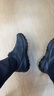 百麗厚底健步鞋男25秋旋鈕扣防潑濺耐磨休閑運(yùn)動鞋A2123CM5 煙晶黑 41 曬單實(shí)拍圖