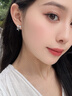 中國珠寶純銀璀璨蝴蝶結耳釘女2025新款輕奢耳墜耳飾紀念日生日禮物送女友 曬單實(shí)拍圖