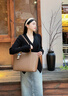 紀詩(shī)哲（GIEVSZHE）包包女包奢侈品牌2025新款通勤托特包女士單肩包 生日禮物送女友 【泥棕色】 精美禮盒裝 曬單實(shí)拍圖
