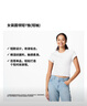 優(yōu)衣庫女裝圓領(lǐng)短T恤短袖迷你T修身百搭辣妹顯瘦打底474410 00 白色 L /160/88A 曬單實(shí)拍圖