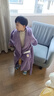 迪士尼（Disney）秋冬兒童睡衣加厚珊瑚絨小孩女孩睡袍法蘭絨女童浴袍卡通kitty貓 紫色 星黛露睡袍 140 16碼(130cm 曬單實(shí)拍圖
