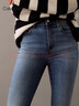 Calvin KleinJeans25春秋女士美式復(fù)古懷舊風(fēng)ck微彈高腰微喇牛仔褲47B947G VRN-牛仔淺藍(lán) 27 曬單實(shí)拍圖